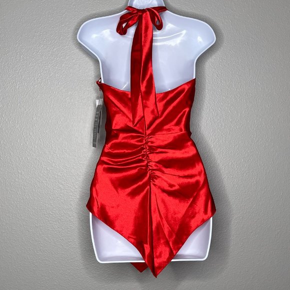 NWT Jessica McClintock For Gunne Sax Red Halter Top/Tunic Red Size 3/4 - Picture 8 of 16